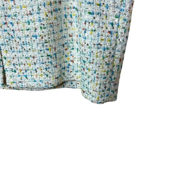 Alex Marie Confetti Metallic Sequined Luxury Quality Dress - WHITE BLUE YELLOW - Picture 6 of 7